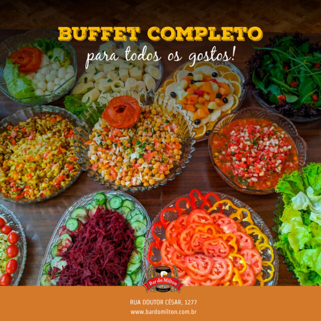 Venha aproveitar nosso buffet por quilo de segunda a sexta, das 12h às 14h! 

No Bar do Milton, você encontra uma variedade de pratos frescos e deliciosos, perfeitos para um almoço rápido e saboroso.

Esperamos por você! 🍽

📞 (11) 2099-4000 
📱 (11) 99506-4120
📍 R. Doutor César, 1277 – Santana

#BarDoMilton #Buffet #BuffetPorQuilo