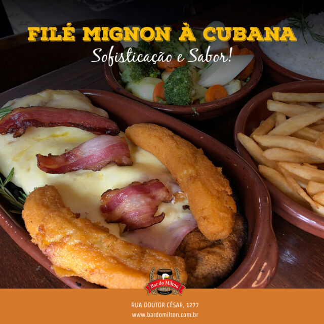 Delicie-se com nosso Filé Mignon à Cubana! 🥩

Preparado com todo o cuidado e sabor que você merece, esse prato é uma explosão de sabores. Venha experimentar no Bar do Milton e torne sua refeição inesquecível!

📞 (11) 2099-4000
📱 (11) 99506-4120
📍 R. Doutor César, 1277 – Santana

#FiléMignonÀCubana #SaborInigualável #BarDoMilton