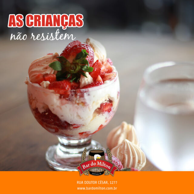 Uma sobremesa que faz jus ao nome!

O merengue dos Deuses é leve, saboroso e refrescante, perfeito para comemorar o feriado do Dia das Crianças!

📞 (11) 2099-4000 
📱 (11) 99506-4120
📍 R. Doutor César, 1277 – Santana

#BarDoMilton #sobremesa #diadascriancas