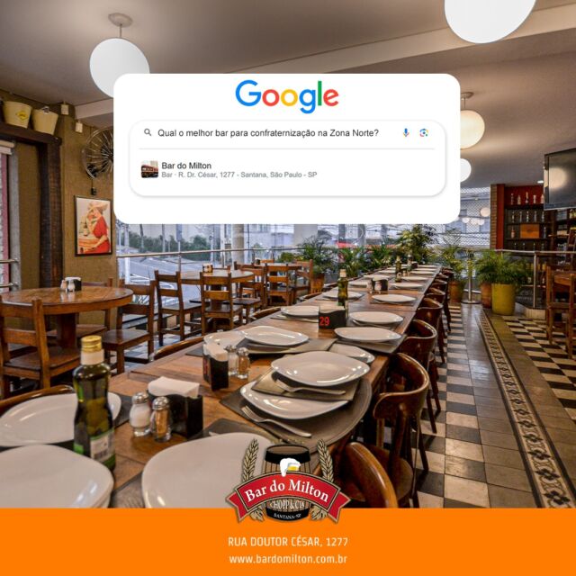 Confraternização é no Bar do Milton!

Venha celebrar com seus amigos e colegas em um ambiente acolhedor, com pratos deliciosos e chopp gelado. Temos tudo que você precisa para tornar sua confraternização inesquecível.

Reserve já sua mesa!

📞 (11) 2099-4000
📱 (11) 99506-4120
📍 R. Doutor César, 1277 – Santana

#Confraternização #BarDoMilton #CelebreComAGente