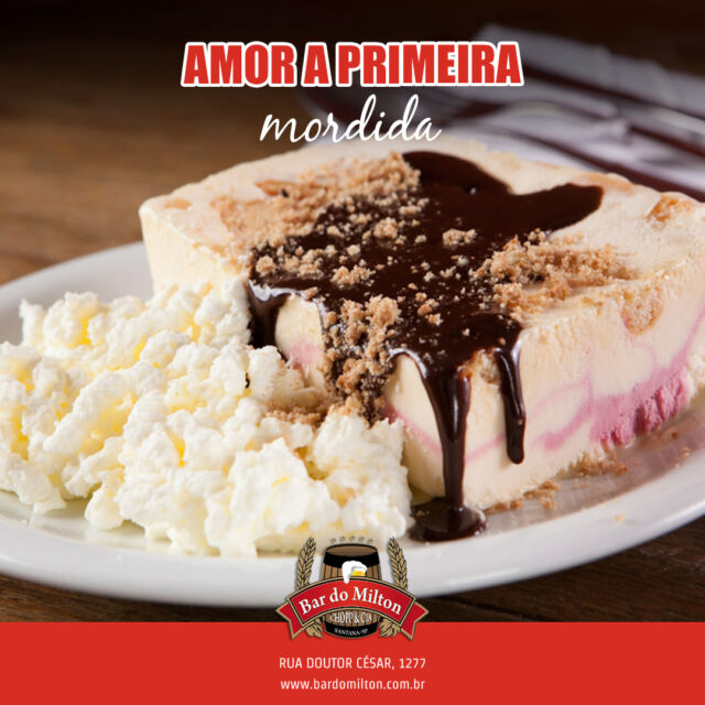 Foi só dar a primeira mordida na nossa sobremesa Charlotte para se apaixonar! 😍 

Vem provar no Bar do Milton!

📞 (11) 2099-4000�📱 (11) 99506-4120�📍 R. Doutor César, 1277 – Santana

#Sobremesa #BarDoMilton #Charlotte