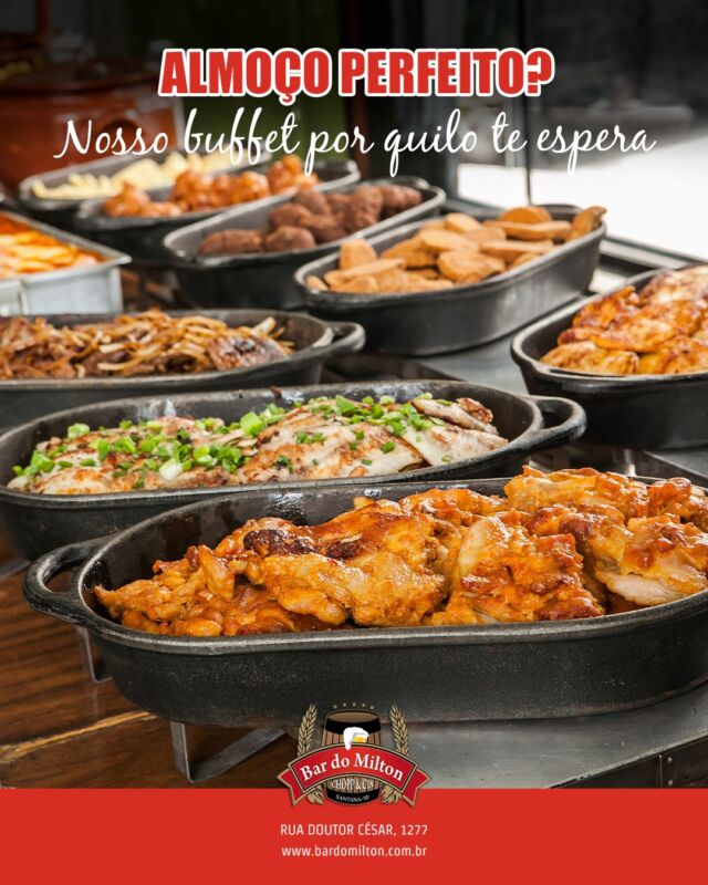 Almoço perfeito existe, e está te esperando aqui no Bar do Milton! 😍 

Nosso buffet por quilo é do jeitinho que você gosta: variedade, sabor e qualidade. 😋

📞 (11) 2099-4000
📱 (11) 99506-4120
📍 R. Doutor César, 1277 – Santana

#Almoço #Buffet #BarDoMilton