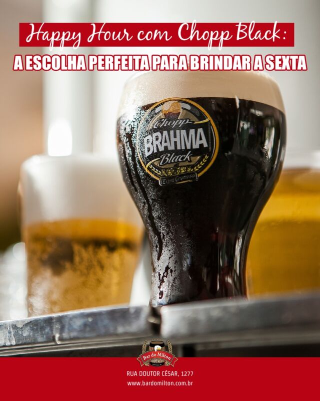 Sextou com estilo no Bar do Milton! Nosso chopp black é a escolha perfeita para brindar o fim da semana.

Chame os amigos e venha curtir o melhor happy hour! 🥳🍺

📞 (11) 2099-4000
📱 (11) 99506-4120
📍 R. Doutor César, 1277 – Santana

#Chopp #ChoppBlack #BarDoMilton #HappyHour